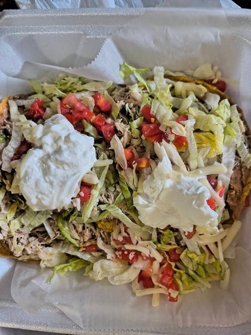 Beef or Chicken Tostadas (2).