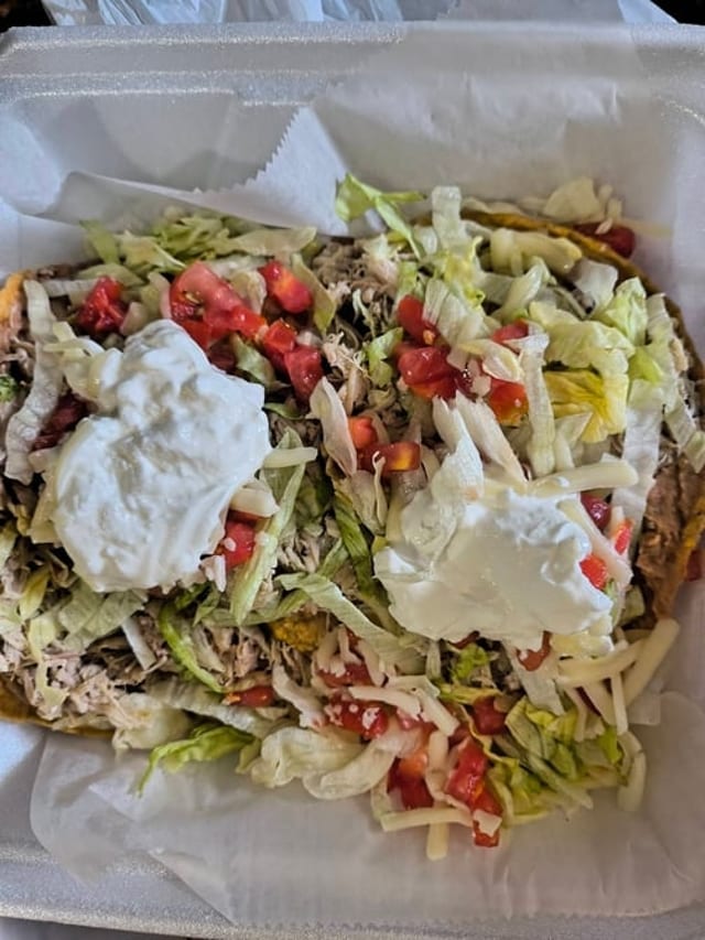 Beef or Chicken Tostadas (2).