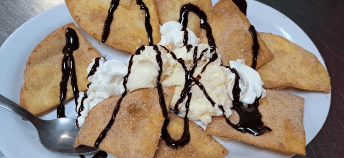 Sopapilla With Ice Cream.